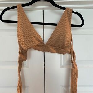 Aerie waffle triangle bikini top